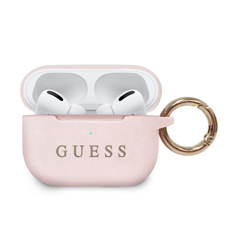 GUESS silikonový obal pro Apple AirPods Pro (GUACAPSILGLLP), Pink GUESS silikonový obal pro Apple AirPods Pro (GUACAPSILGLLP), Pink