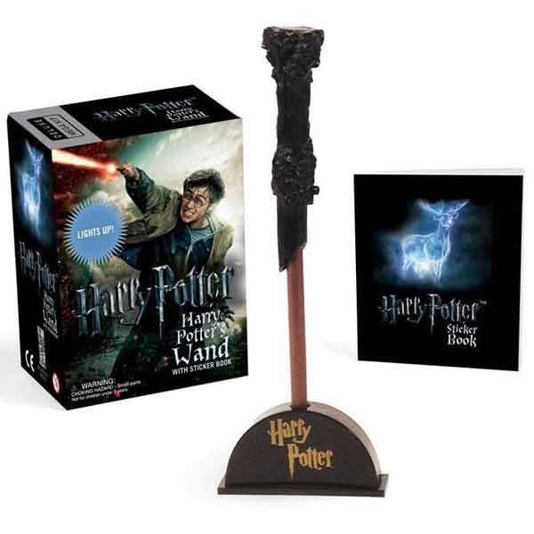 Harry Potter Wizard 's Wand with Sticker Book: Lights Up! 
 (Miniature Editions)
