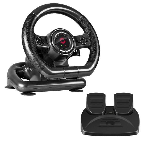 Speedlink Black Bolt Racing Wheel for PC, black-OPENBOX (Rozbalené zboží s plnou zárukou)