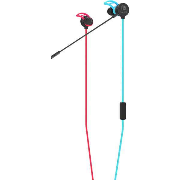 HORI Pro herní sluchátka pro konzole Nintendo Switch, modré červené