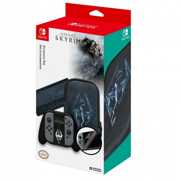 HORI Skyrim ochranná sada pro konzole Nintendo Switch, černá