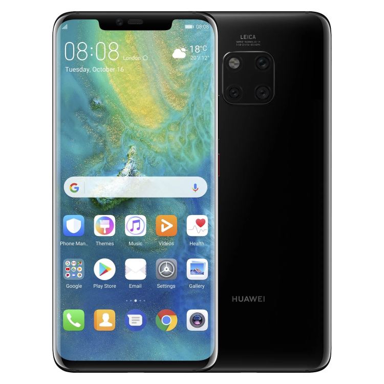 Huawei Mate 20 Pro, 6/128GB, Dual SIM | 
 Black, Třída B-použité, záruka 12 měsíců