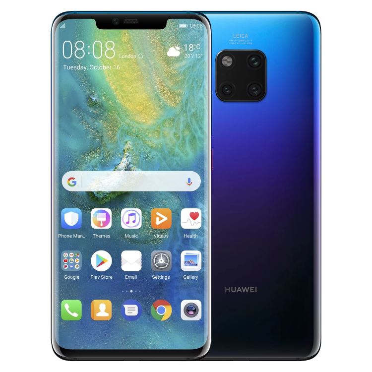 Huawei Mate 20 Pro, 6/128GB, Single SIM | 
 Twilight, Třída B-použité, záruka 12 měsíců