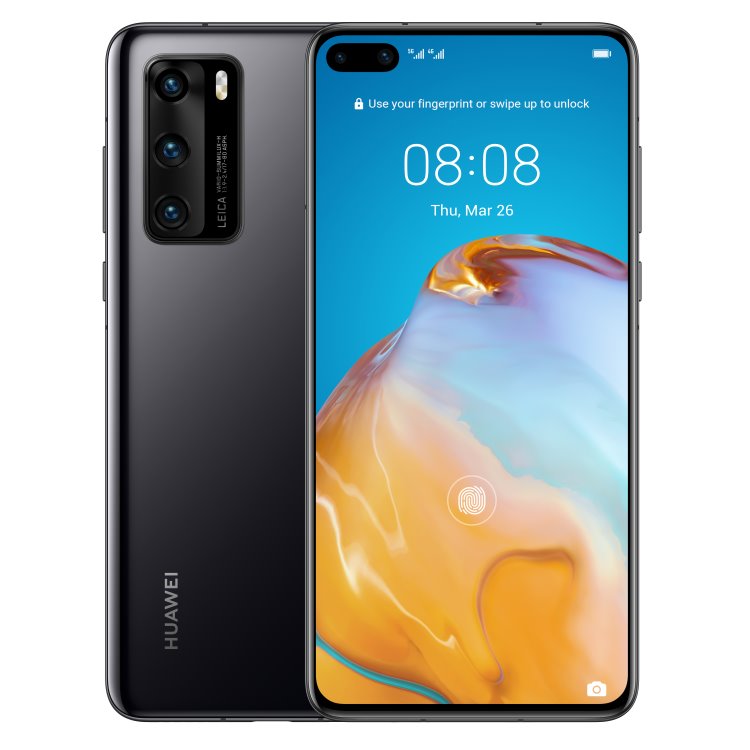 Huawei P40 5G, 8/128GB, Dual SIM | Black, Třída A +-použité, záruka 12 měsíců