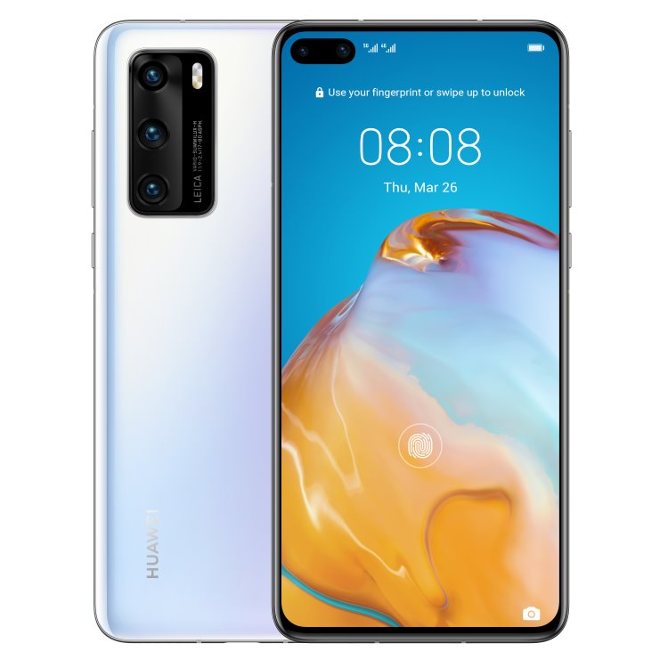 Huawei P40, 8/128GB, Dual Sim | White, Třída C-použité, záruka 12 měsíců