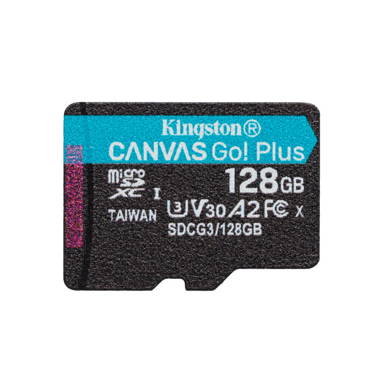 Kingston Canvas Go Plus Micro SDXC 128GB, UHS-I U3 A2, Class 10 - rychlost 170/90 MB/s