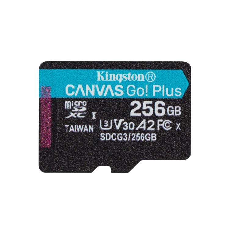 Kingston Canvas Go Plus Micro SDXC 256GB, UHS-I U3 A2, Class 10 - rychlost 170/90 MB/s