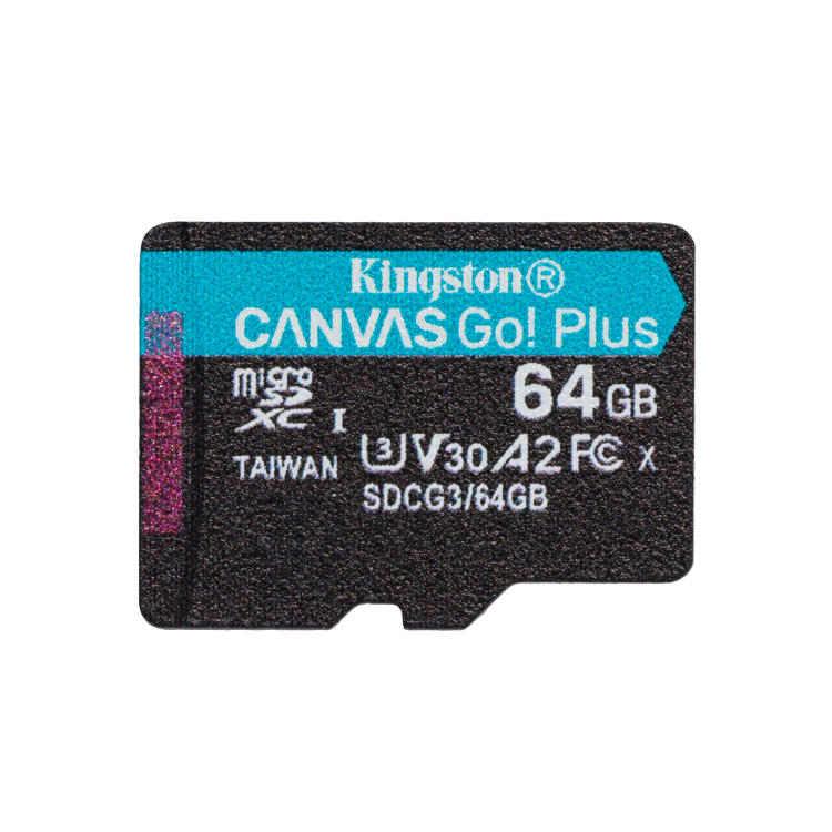 Kingston Canvas Go Plus Micro SDXC 64GB, UHS-I U3 A2, Class 10 - rychlost 170/70 MB/s