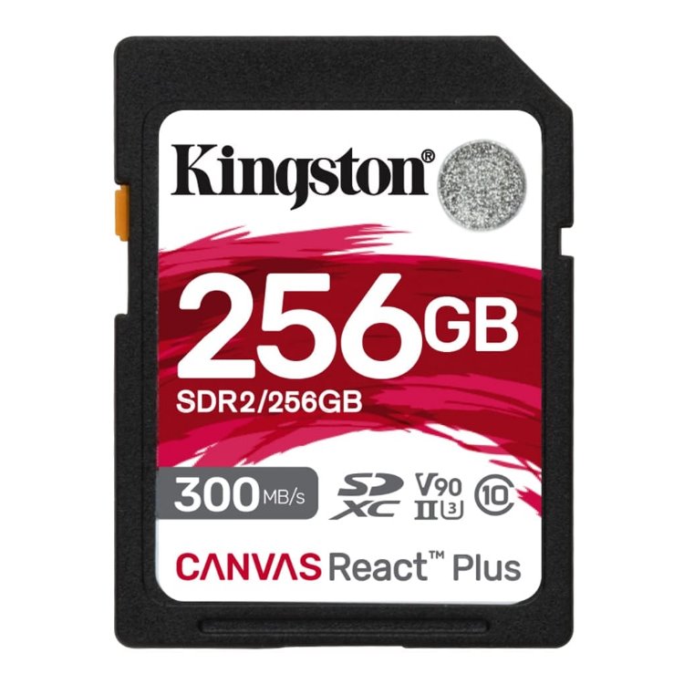 Kingston Canvas React Plus Secure Digital SDXC + čtečka, UHS-II U3 256GB | Class 10, rychlost 300/260MB/s (MLPR2/256GB)