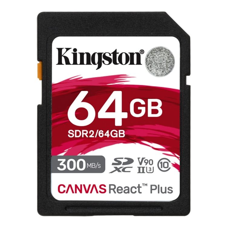 Kingston Canvas React Plus Secure Digital SDXC + čtečka, UHS-II U3 64GB | Class 10, rychlost 300/260MB/s (MLPR2/64GB) Kingston Canvas React Plus Secure Digital SDXC + čtečka, UHS-II U3 64GB | Class 10, rychlost 300/260MB/s (MLPR2/64GB)