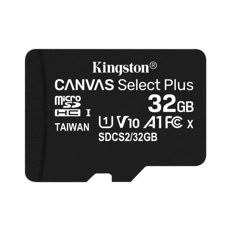 Kingston Canvas SeIect Plus Micro SDHC 32GB, UHS-I A1, Class 10 - rychlost 100 MB/s Kingston Canvas SeIect Plus Micro SDHC 32GB, UHS-I A1, Class 10 - rychlost 100 MB/s
