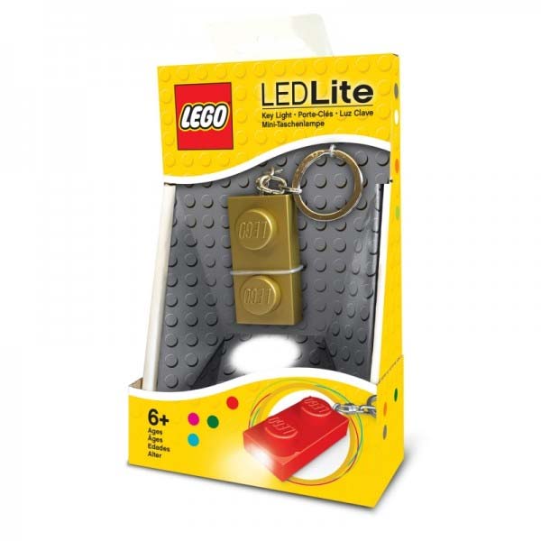 LEGO 1x2 LED svítící kostka, zlatá