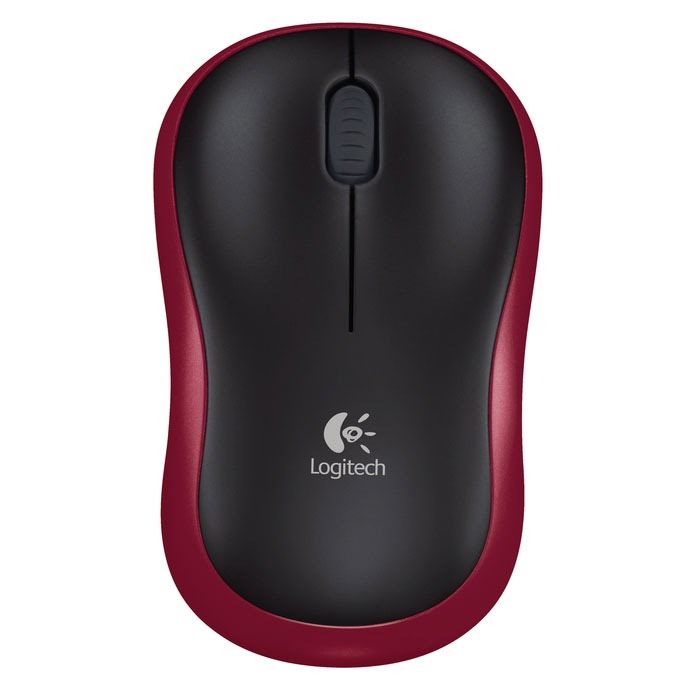 Kancelářská myš Logitech Wireless Mouse M185, red