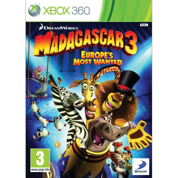 Madagascar 3: Europe’s Most Wanted[XBOX 360]-BAZAR (použité zboží)