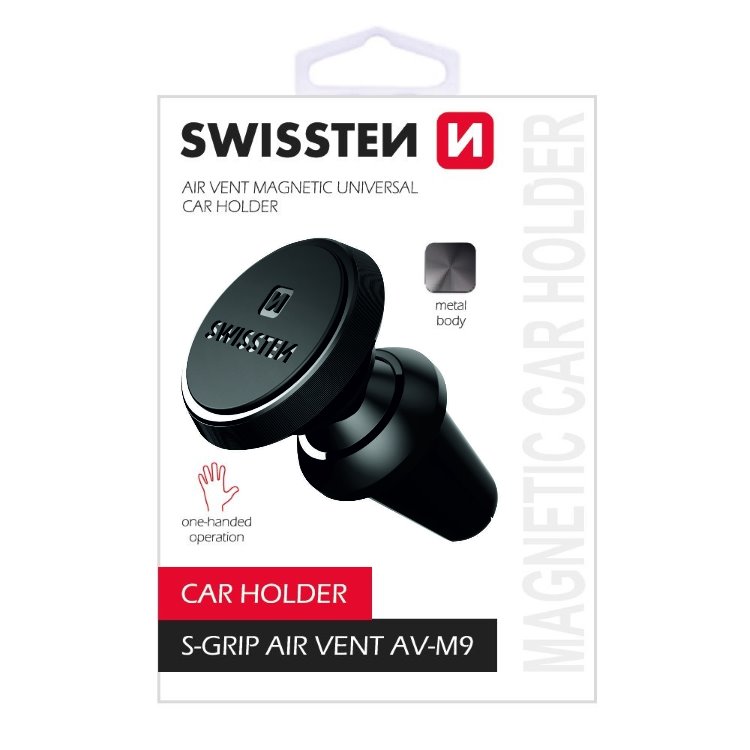 Magnetický držák Swissten S-Grip M9 do ventilace, Black