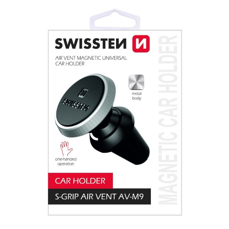 Magnetický držák Swissten S-Grip M9 do ventilace, Silver