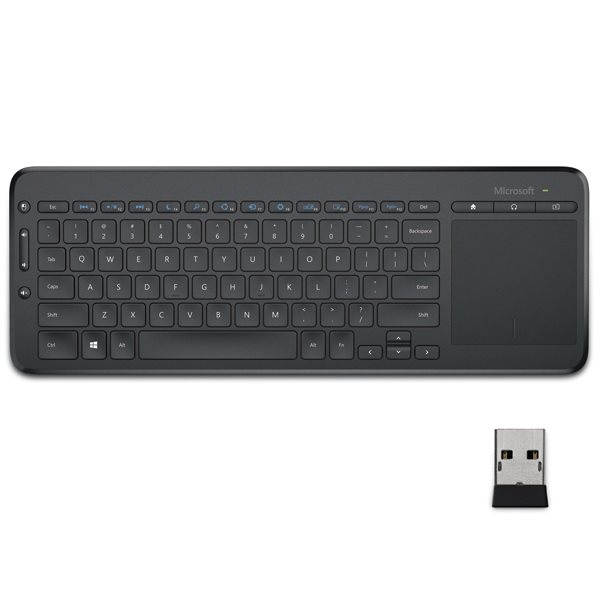Microsoft All-in-One Media Keyboard Wireless, black CZ + SK