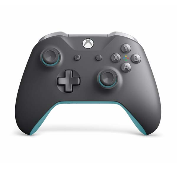 Microsoft Xbox One S Wireless Controller, grey/blue-BAZAR (použité zboží)