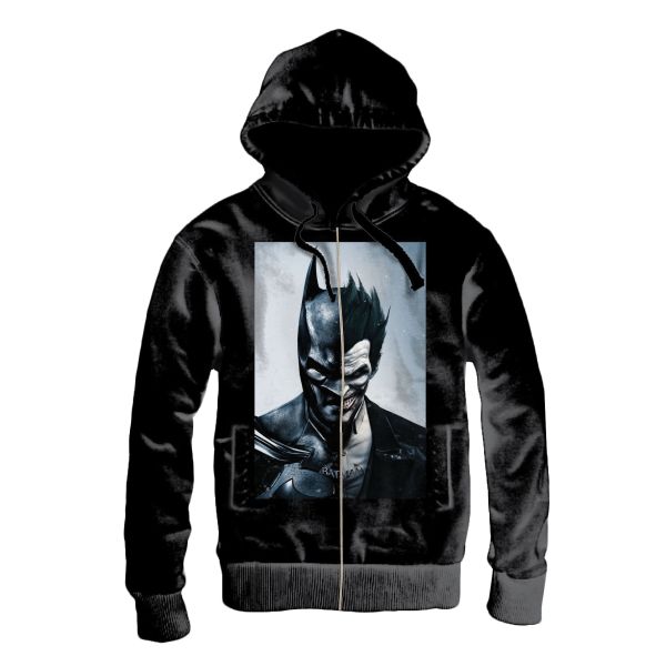 Mikina Batman Arkham Knight: Half Batman, Half Joker XL Mikina Batman Arkham Knight: Half Batman, Half Joker XL