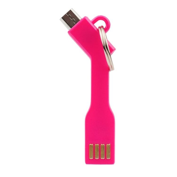 Miniaturní datový kabel pro mobily a tablety s microUSB konektorem, Pink
