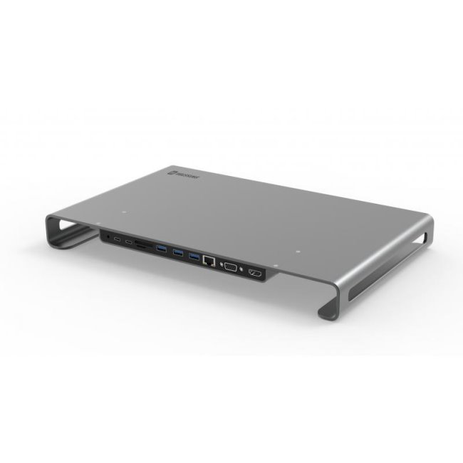 Multifunkční hliníkový stojan na notebook/monitor Swissten s USB-C HUB