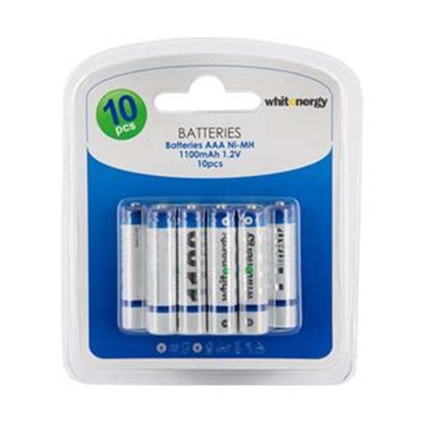 Nabíjecí mikrotužková baterie AAA, White Energy 1100mAh Ni-MH, 10 kusů