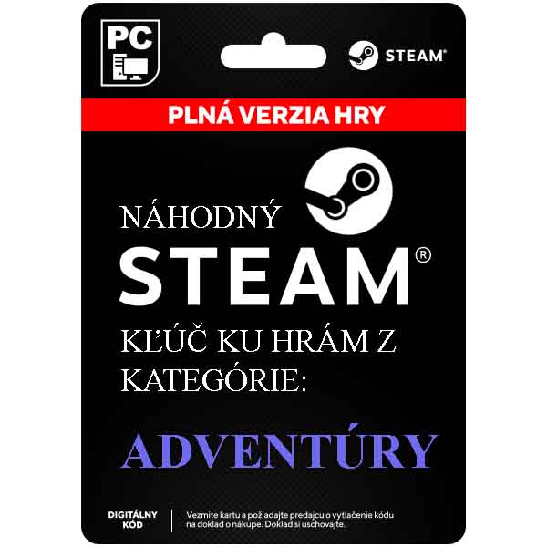 Náhodný Steam klíč na dobrodružně hry[Steam]