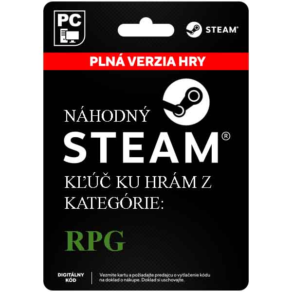 Náhodný Steam klíč na RPG hry[Steam]