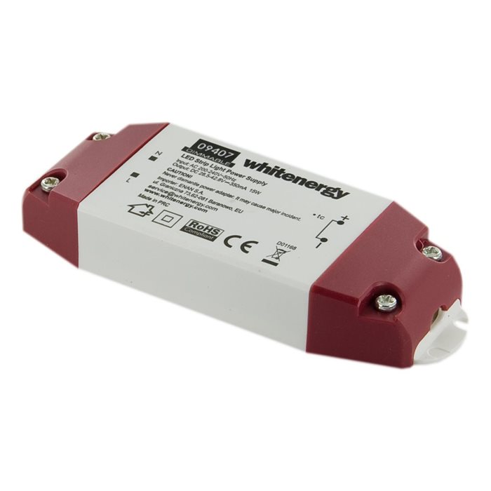 Napájecí zdroj WhiteEnergy Dimmable pro LED pásky 15W 28-43V, 350mA