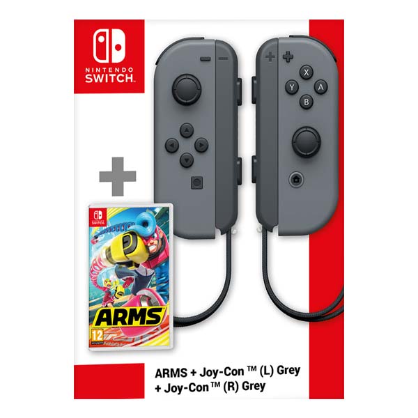 Nintendo Joy-Con (L), grey + Nintendo Joy-Con (R), grey + ARMS