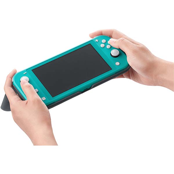 Nintendo Switch Lite překlápěcí pouzdro a ochranná fólie, šedé Nintendo Switch Lite překlápěcí pouzdro a ochranná fólie, šedé