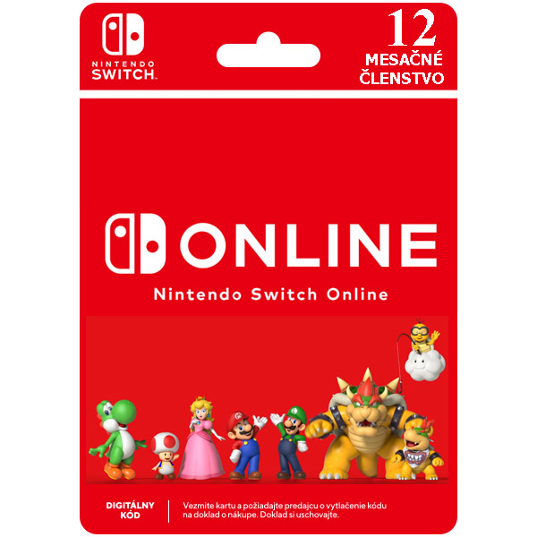 Nintendo Switch Online předplatné na 365 dní (Individual)