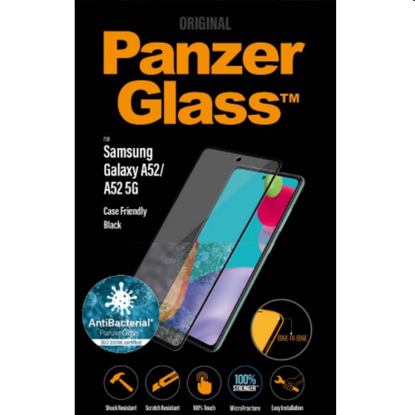 Ochranné sklo PanzerGlass Case Friendly AB for Samsung Galaxy A53 / A52 - A525F / A52s 5G, černé
