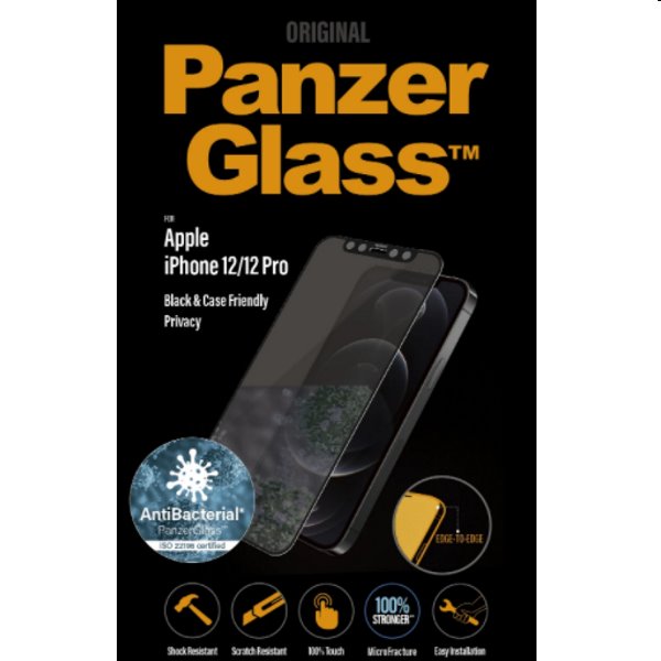 Ochranné sklo PanzerGlass Case Friendly AB pro Apple iPhone 12 Pro, černé