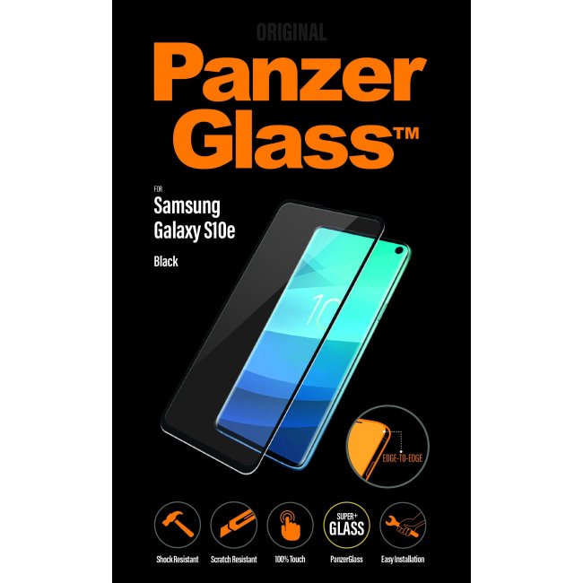 Ochranné sklo PanzerGlass na celý displej pro Samsung Galaxy S10e-G970F, černé