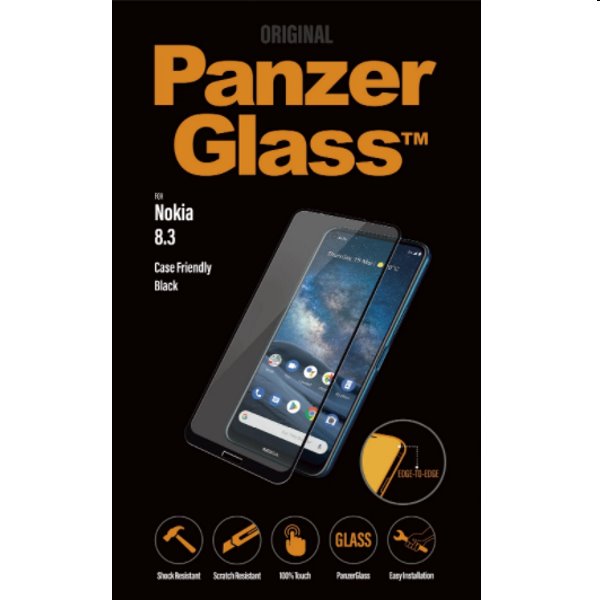 Ochranné temperované sklo PanzerGlass Case Friendly pro Nokia 8.3, černé