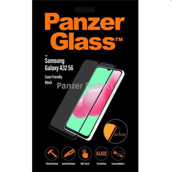 Ochranné temperované sklo PanzerGlass Case Friendly pro Samsung Galaxy A32 - A326B, Fingerprint komp., černé
