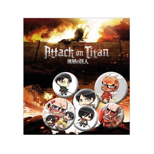Odznaky Útok titánů Mix 6-Pack