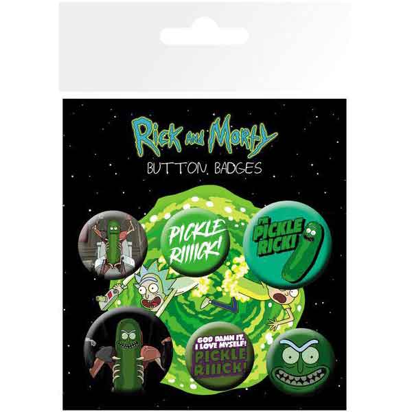 Odznaky Rick and Morty Pickle Rick 6-Pack