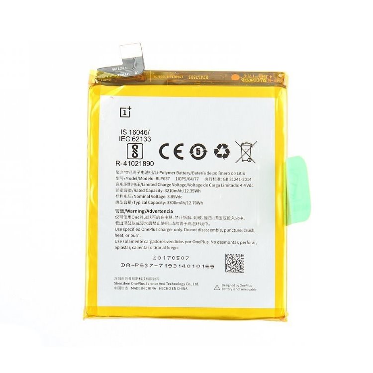 Originální baterie pro OnePlus 5 a 5T, (3300 mAh)