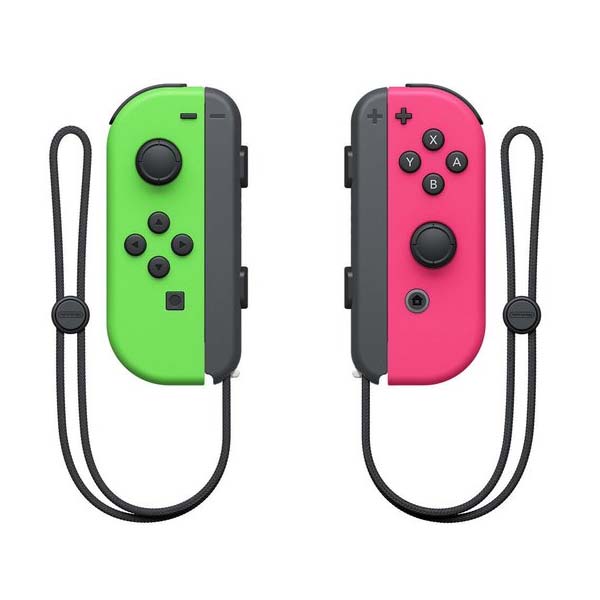 Ovladače Nintendo Joy-Con, neonová zelená/neonová růžová