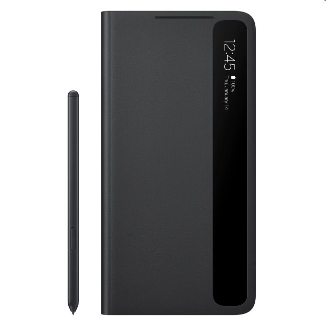 Pouzdro Clear View Cover pro Samsung Galaxy S21 Ultra - G998B, black + S-Pen (EF-ZG99PC)