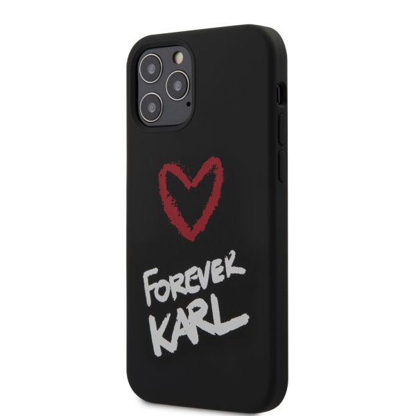Púzdro Karl Lagerfeld  Forever silikónový pre iPhone 12/12 Pro, black