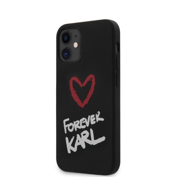 Púzdro Karl Lagerfeld  Forever silikónový pre iPhone 12 mini, black