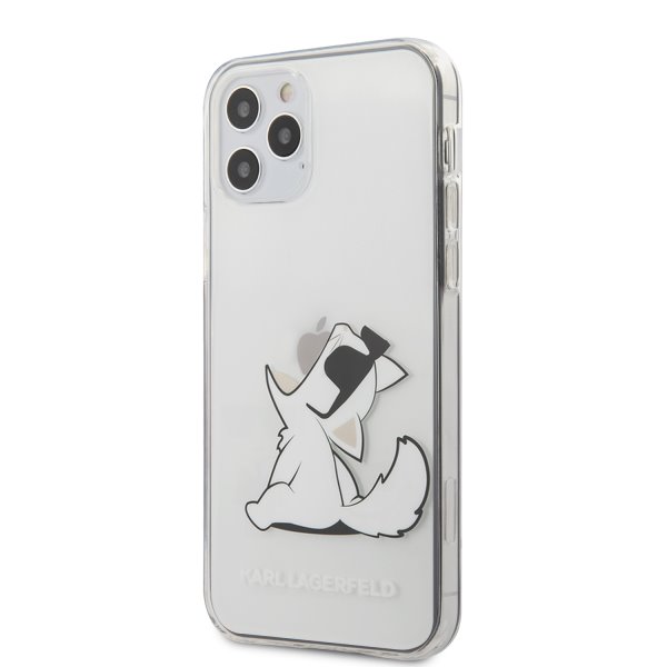 Púzdro Karl Lagerfeld PC/TPU Choupette Eat pre iPhone 12/12 Pro, transparent