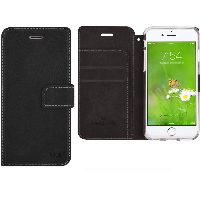 Pouzdro Molano Cano Issue Book pro Apple iPhone 5, 5S a SE, Black