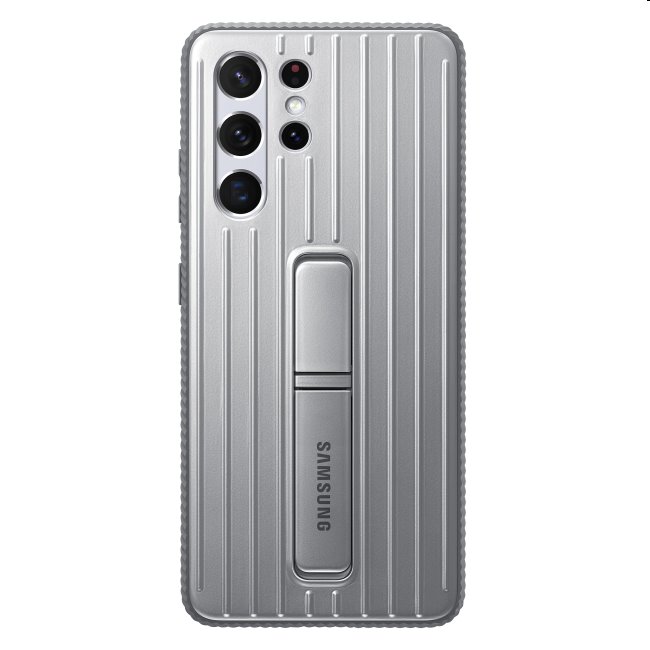 Pouzdro Protective Standing Cover pro Samsung Galaxy S21 Ultra - G998B, light gray (EF-RG998C)