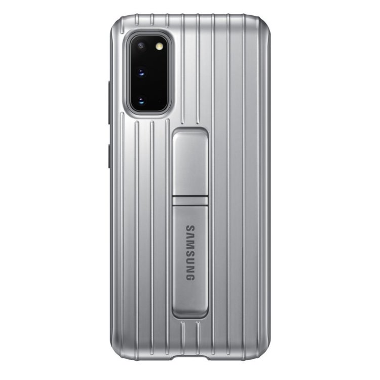 Pouzdro Protective Standing Cover pro Samsung Galaxy S20, silver