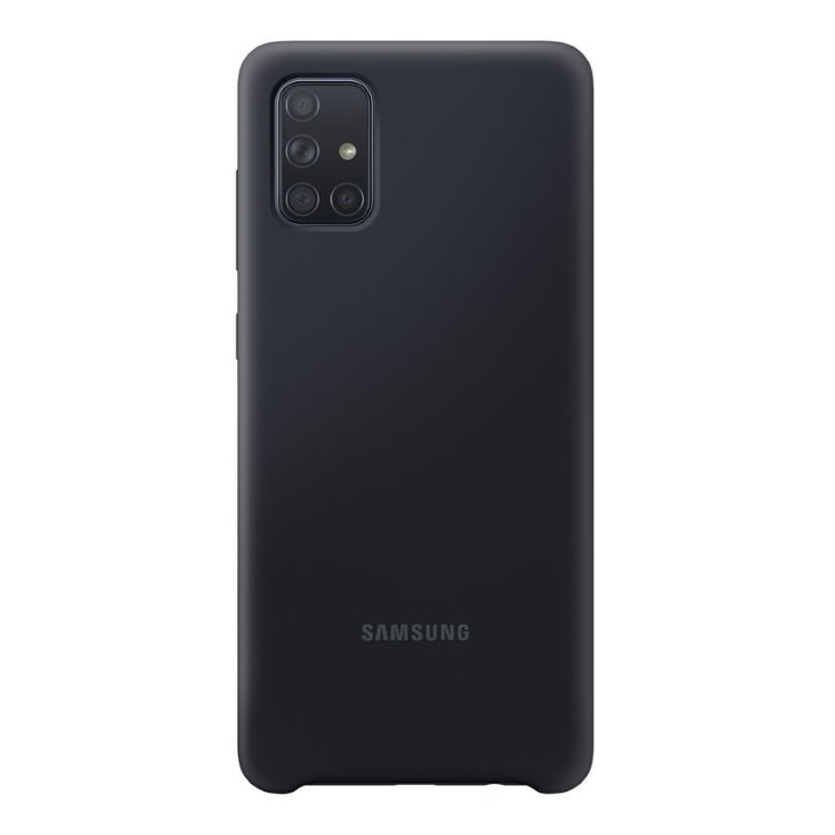 Pouzdro Samsung Silicone Cover EF-PA715TBE pro Samsung Galaxy A71-A715F, Black