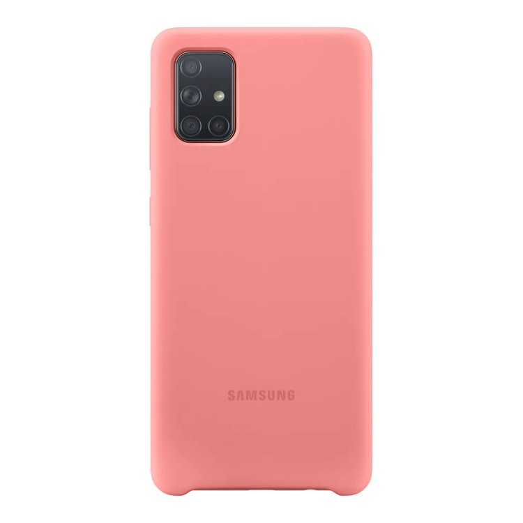Pouzdro Samsung Silicone Cover EF-PA715TPE pro Samsung Galaxy A71-A715F, Pink